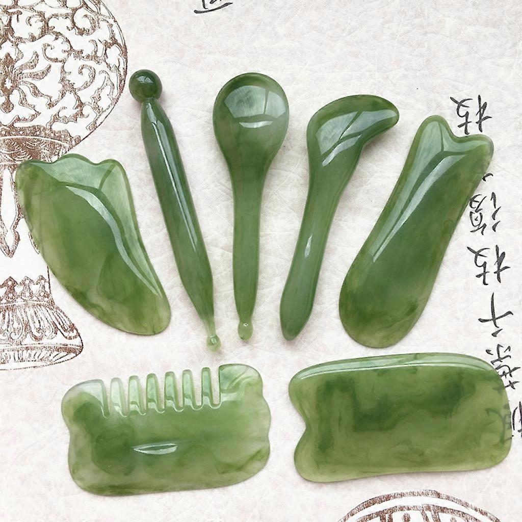 Natural Resin Facial & Neck Guasha Scraper, Beeswax Massage Scraping Tool - Image 2