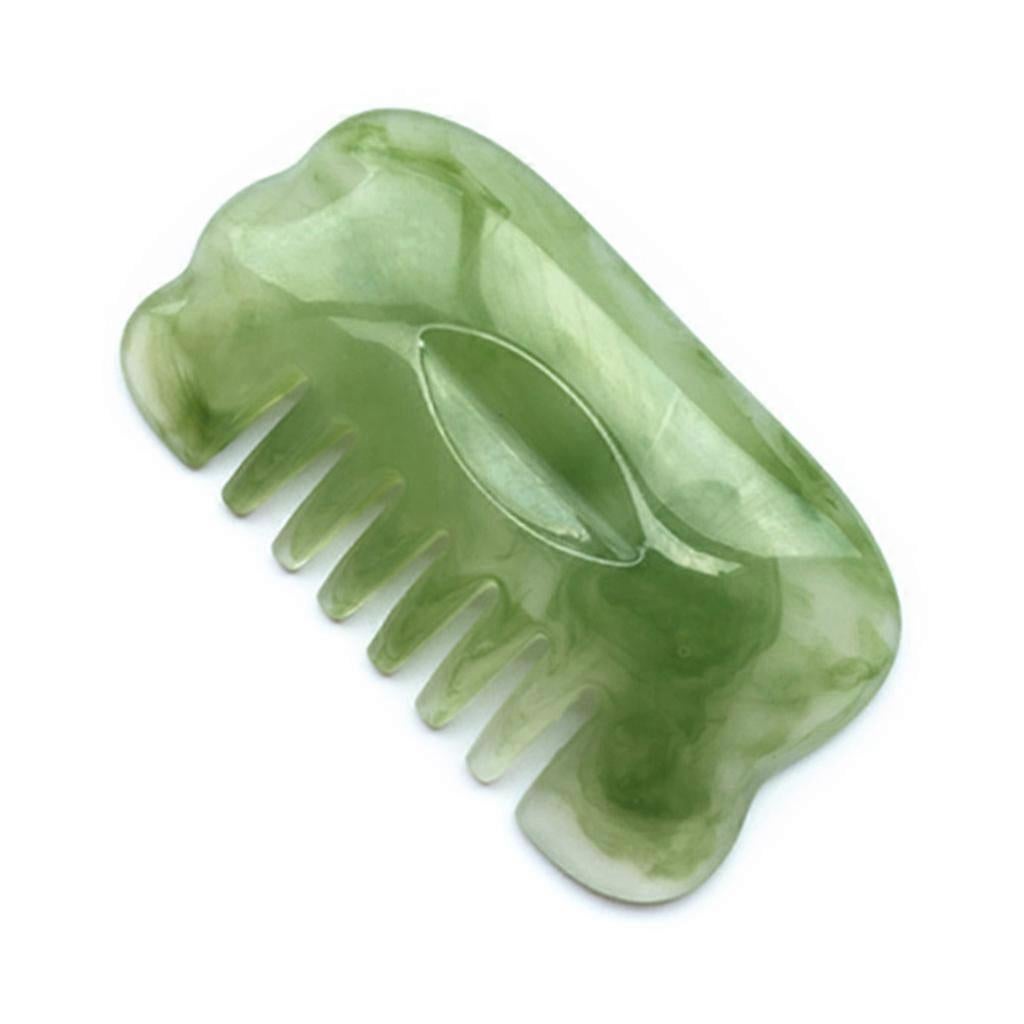Natural Resin Facial & Neck Guasha Scraper, Beeswax Massage Scraping Tool - Image 4