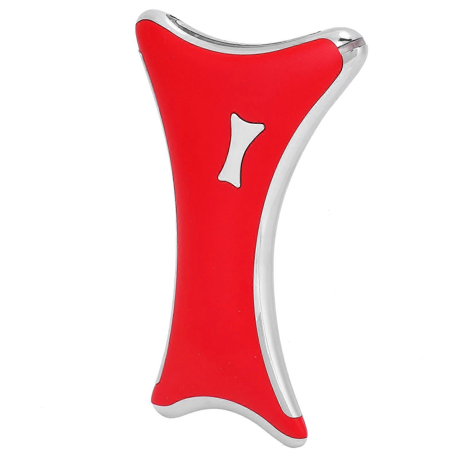 LED Electric Guasha Scraper with Heating & Vibration, USB Facial Scraping Massager, Red - Image 2