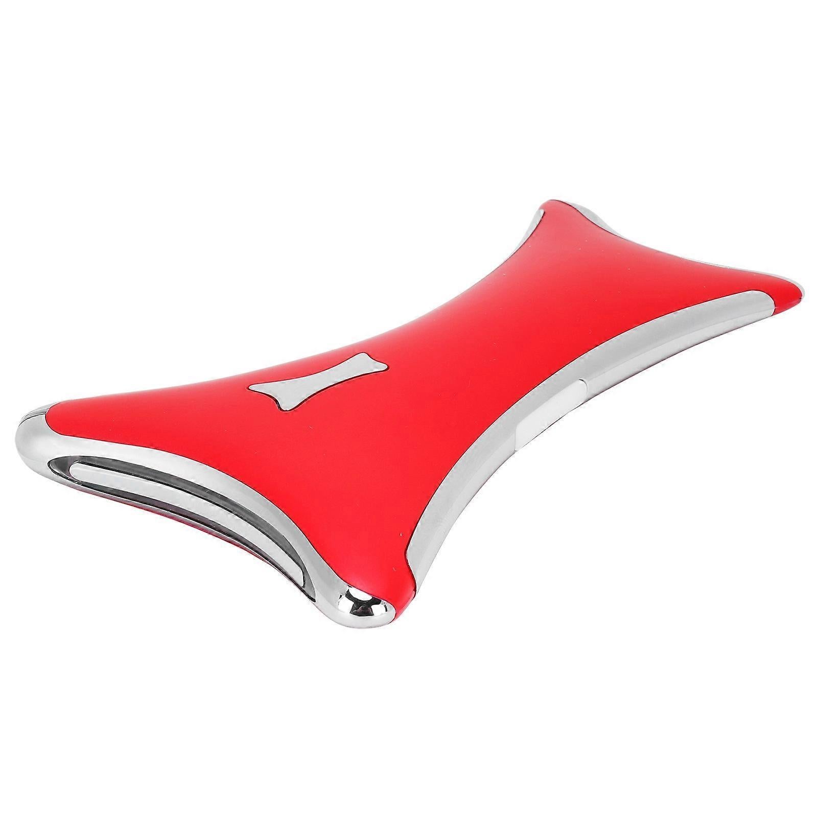 LED Electric Guasha Scraper with Heating & Vibration, USB Facial Scraping Massager, Red - Image 3
