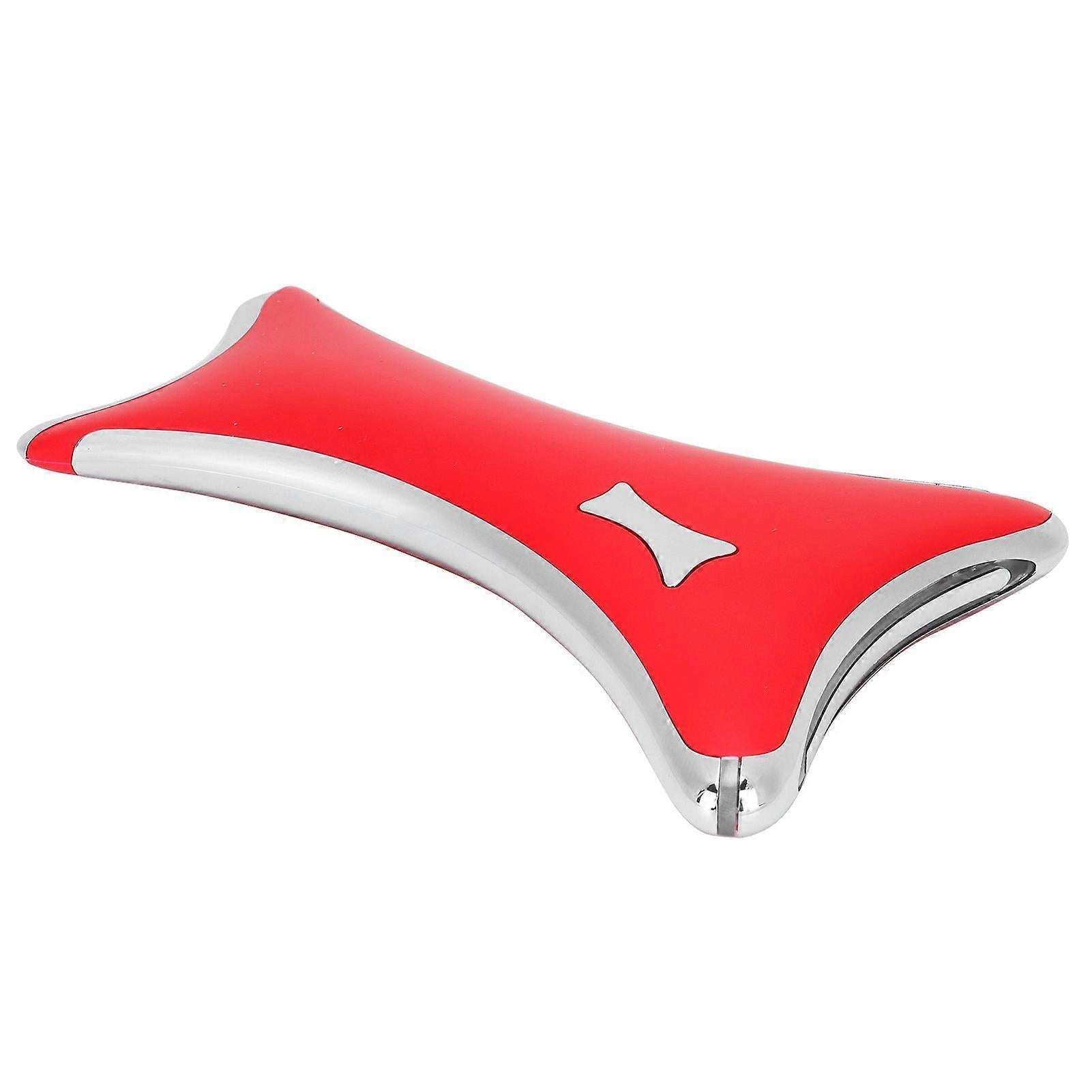 LED Electric Guasha Scraper with Heating & Vibration, USB Facial Scraping Massager, Red - Image 4