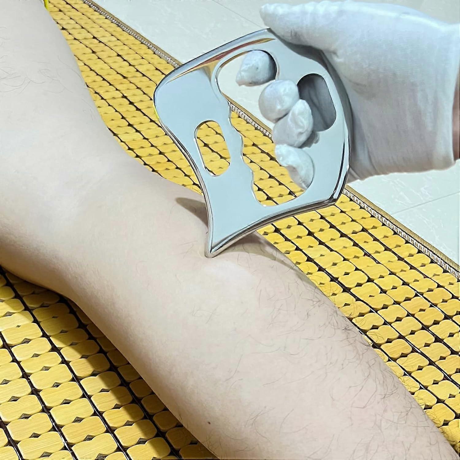 Stainless Steel Guasha Board Massage Stone, Body IASTM Therapy Tool for Soft Tissue & Physiotherapy - Image 5