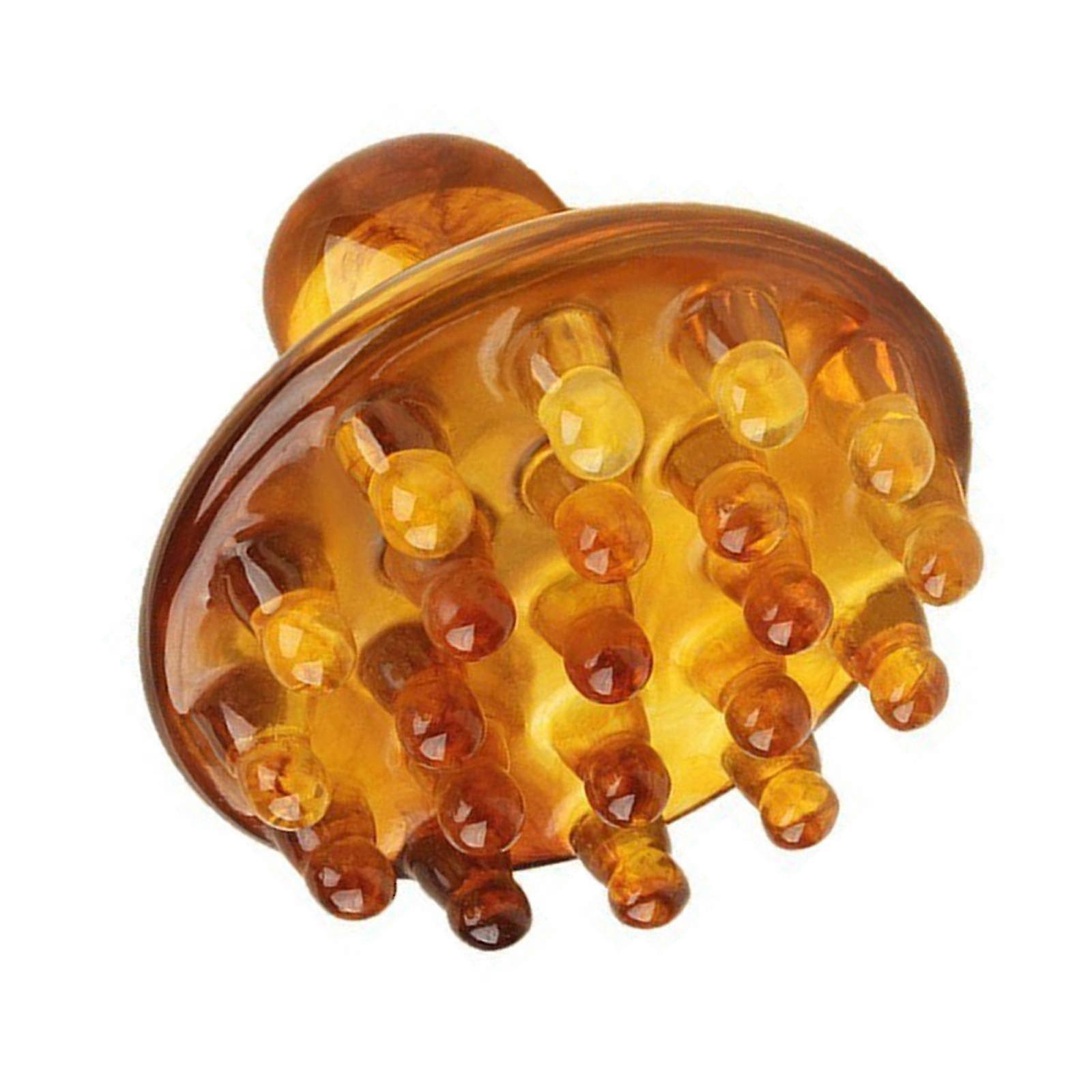 Manual Head Massage Comb Brush, Round Smooth Guasha Tool for Scalp & Travel Use - Image 1