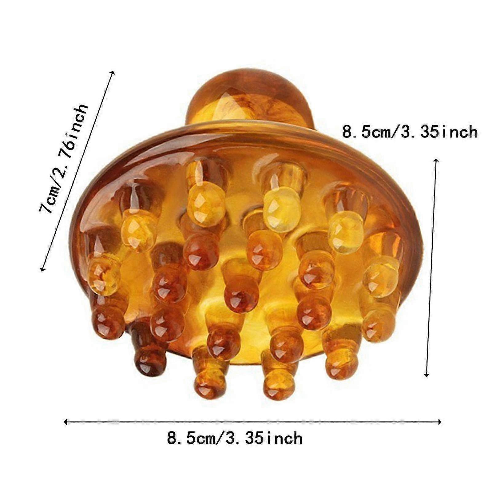 Manual Head Massage Comb Brush, Round Smooth Guasha Tool for Scalp & Travel Use - Image 4
