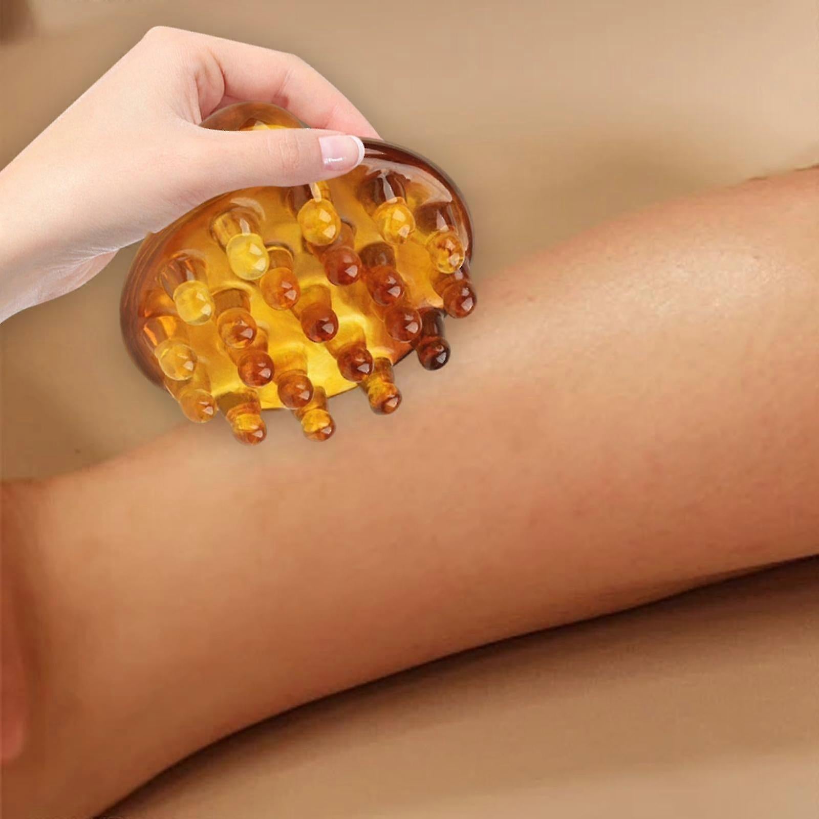 Manual Head Massage Comb Brush, Round Smooth Guasha Tool for Scalp & Travel Use - Image 5