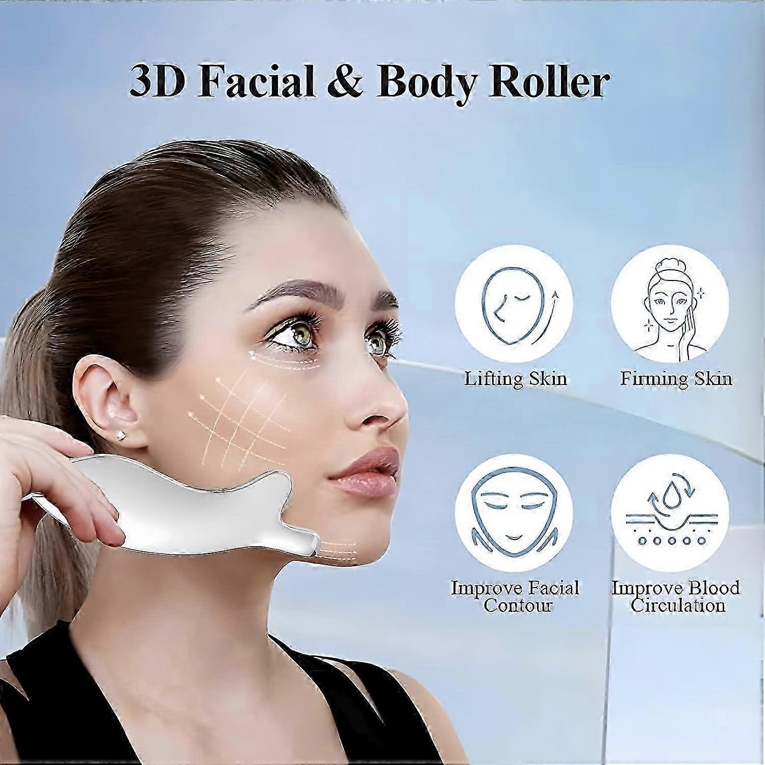 Portable 3D Alloy Fish-Shaped Roller Guasha Tool, Body Massage Device - M - Image 2