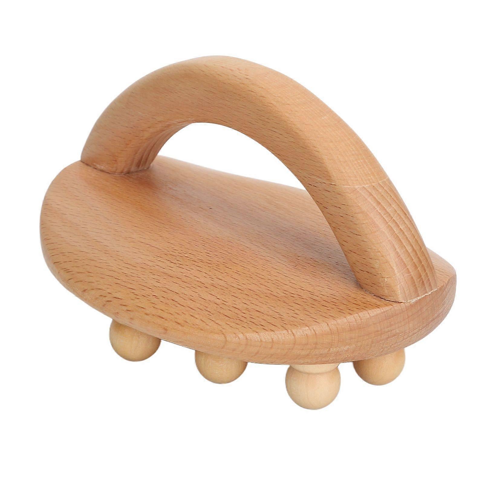 Wooden Body Massage Brush with Beads, Muscle Relaxation Meridian Guasha Tool - Image 1