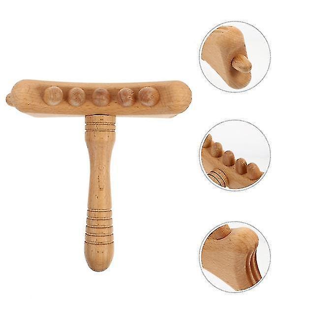 Wooden Multi-Function Guasha Stick, Practical Body Massage Tool - Image 1