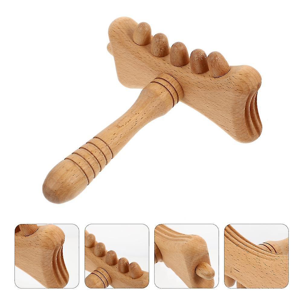 Wooden Multi-Function Guasha Stick, Practical Body Massage Tool - Image 3