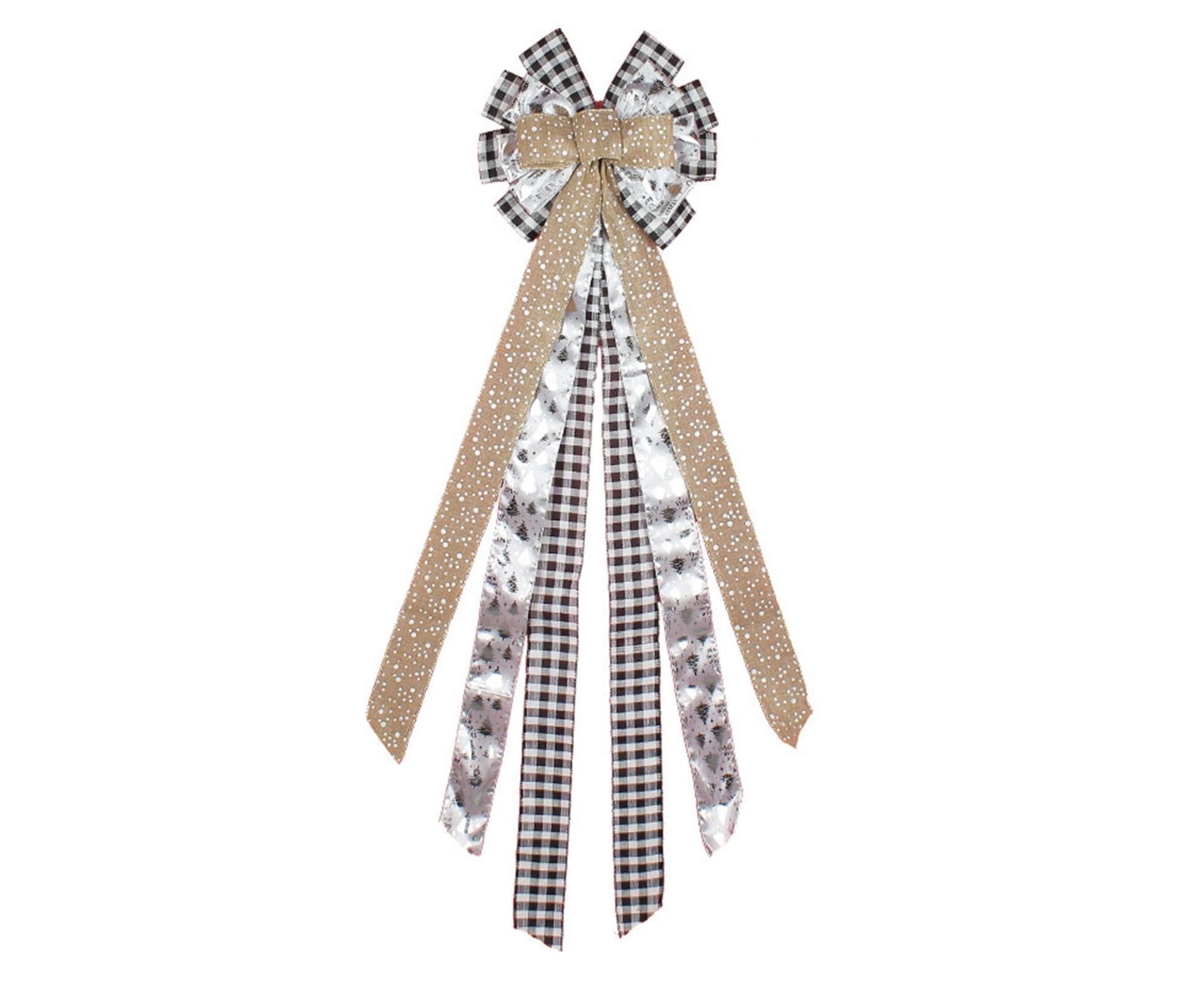 Tree Ribbon Bow Pendant for Christmas-Golden - Image 2