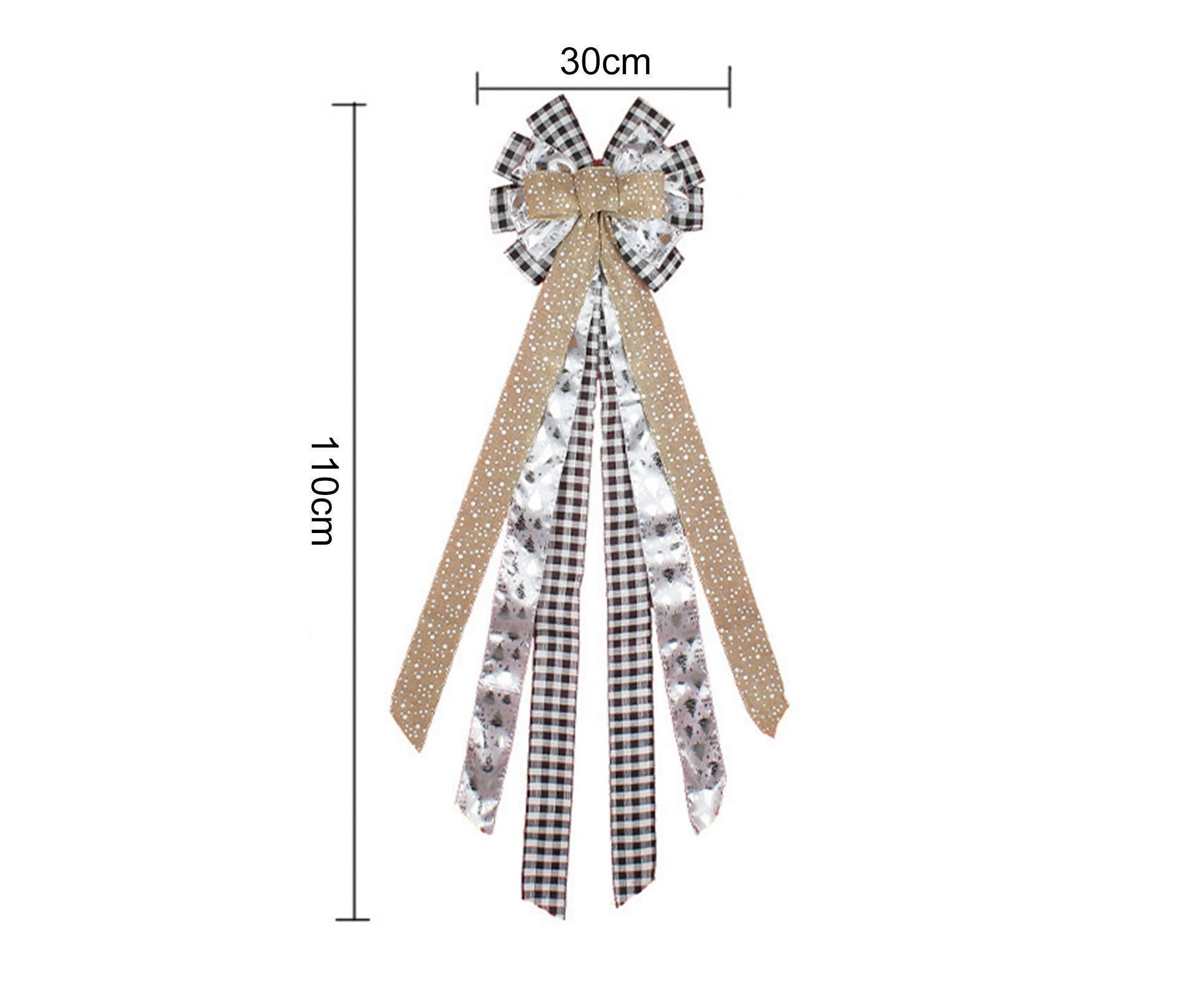 Tree Ribbon Bow Pendant for Christmas-Golden - Image 3