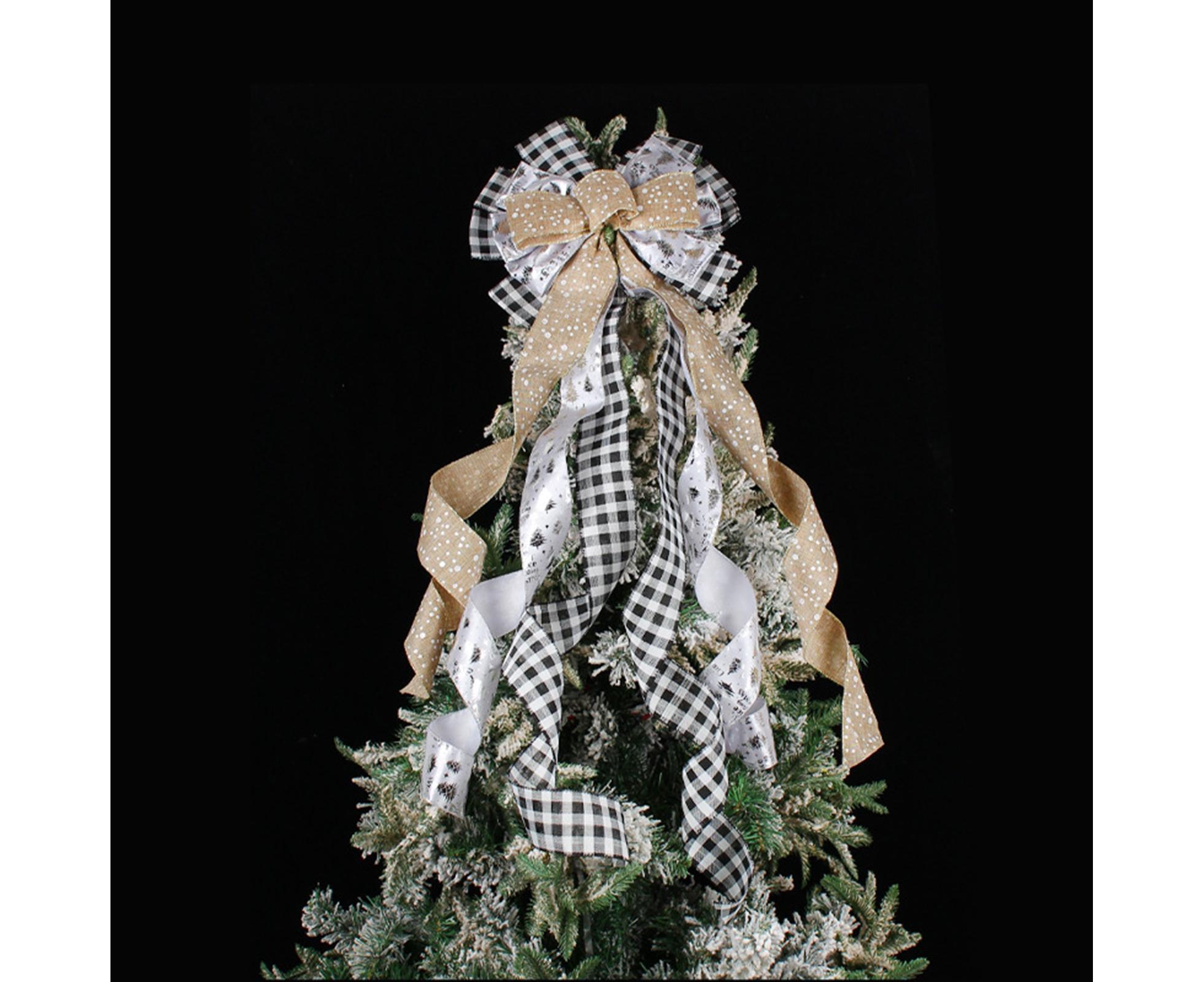 Tree Ribbon Bow Pendant for Christmas-Golden - Image 4