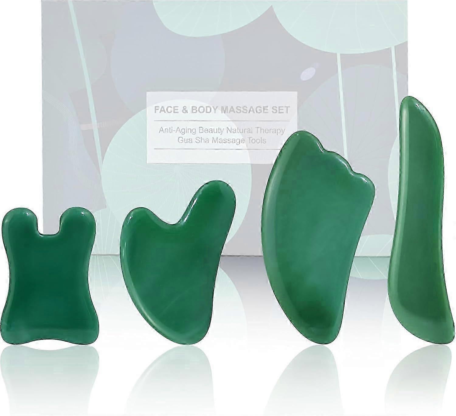 New Guasha Massage Set, 4pcs Gua Sha Facial Scraping Tools for SPA Use - Image 1