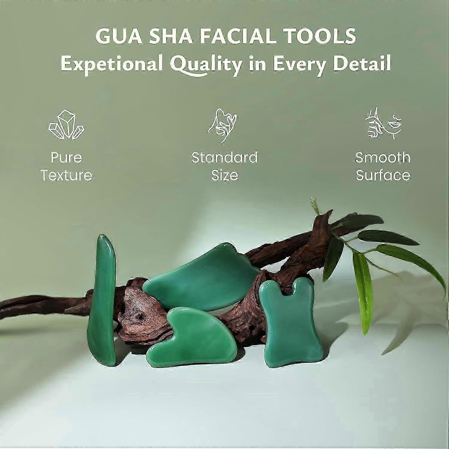New Guasha Massage Set, 4pcs Gua Sha Facial Scraping Tools for SPA Use - Image 2