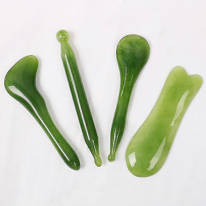 7pcs Natural Stone Guasha Scraping Tool Set, Traditional Anti-Aging Gua Sha Boards - Image 3
