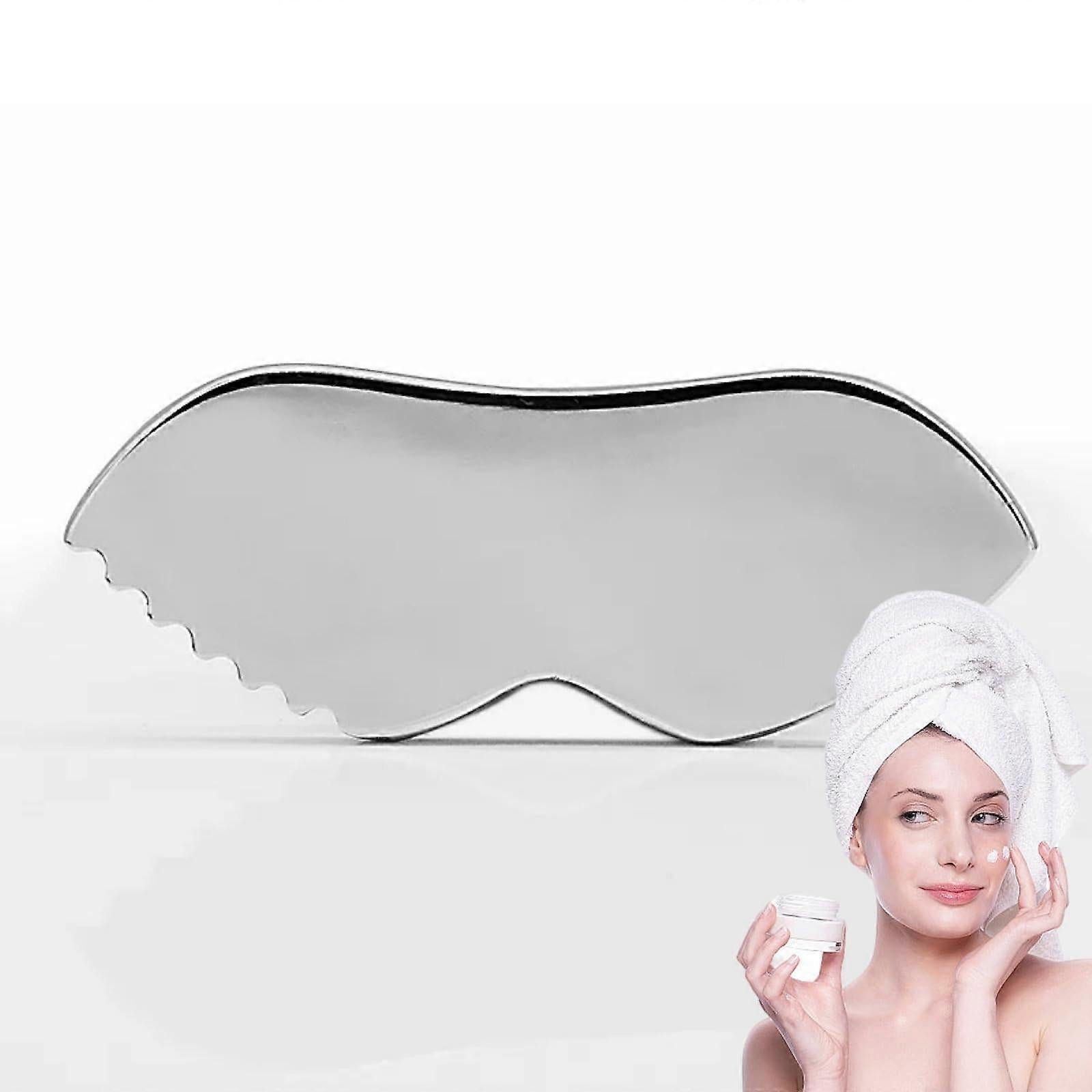 Upgraded Stainless Steel Face Guasha Tool, Metal Skin Tightening Massage Scraper - Image 1