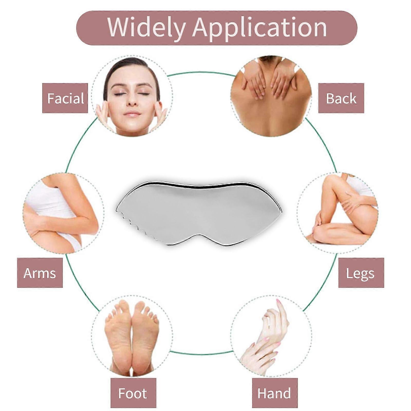 Upgraded Stainless Steel Face Guasha Tool, Metal Skin Tightening Massage Scraper - Image 4