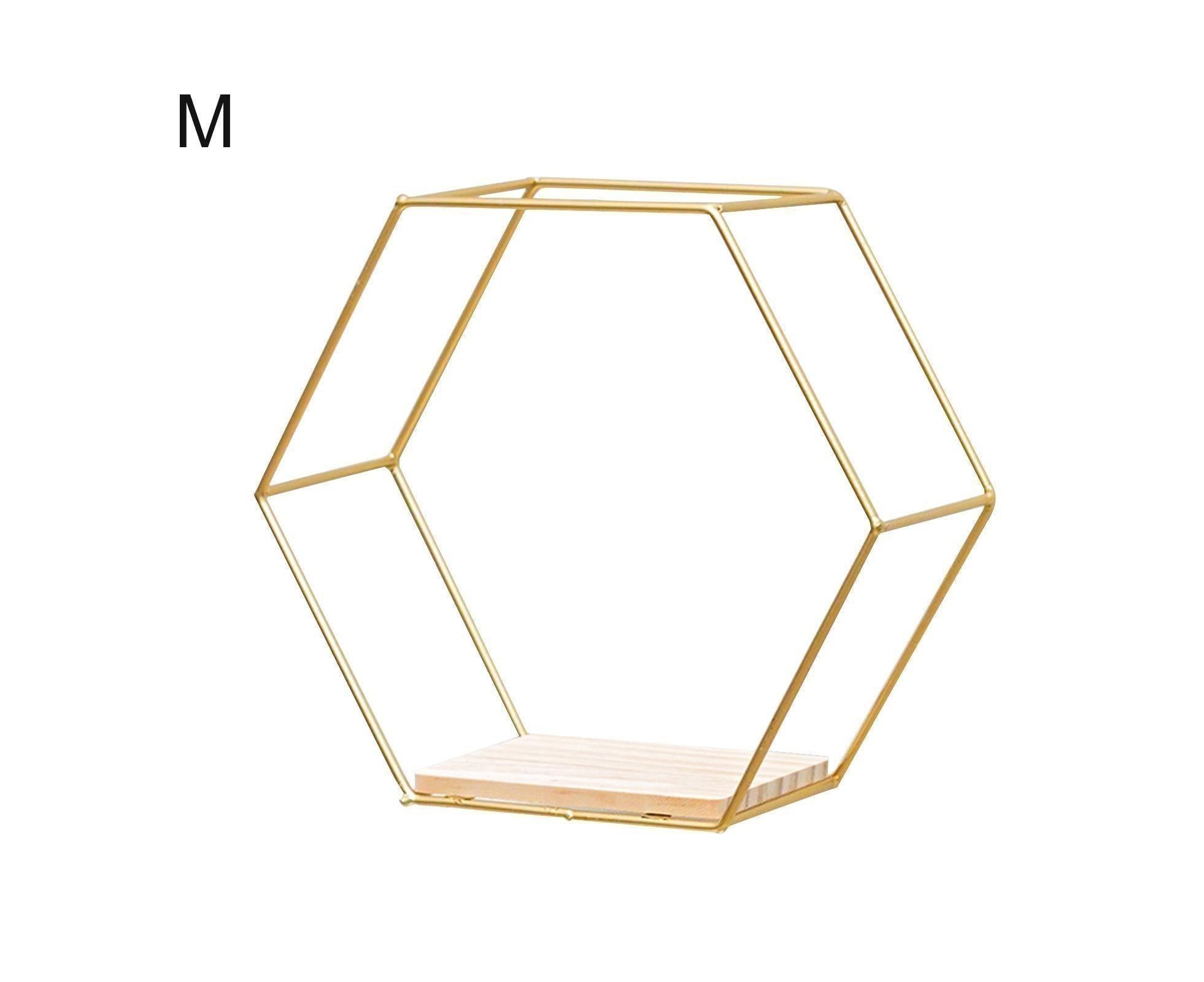 Hexagonal Shelf for Home-Golden M - Image 2