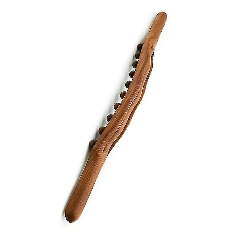 Wooden 20-Bead Guasha Scraping Stick, Body Meridian Massage Wand for Muscle Relief - Image 5