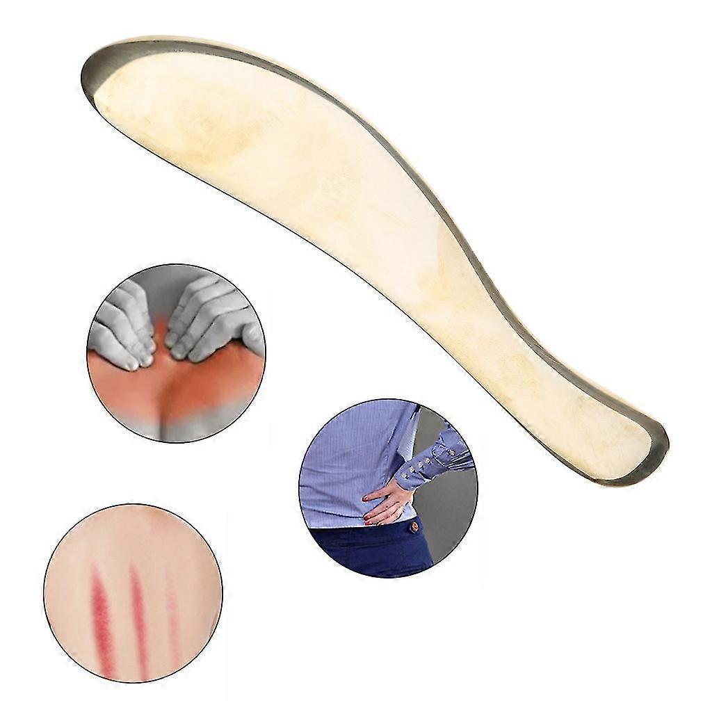 Copper Gua Sha Board Massage Tool, Body & Face Scraping Device, 188mm - Image 3
