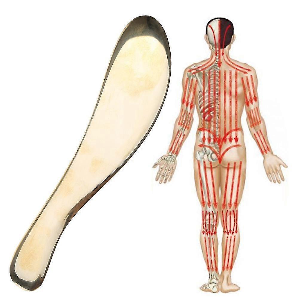 Copper Gua Sha Board Massage Tool, Body & Face Scraping Device, 188mm - Image 4