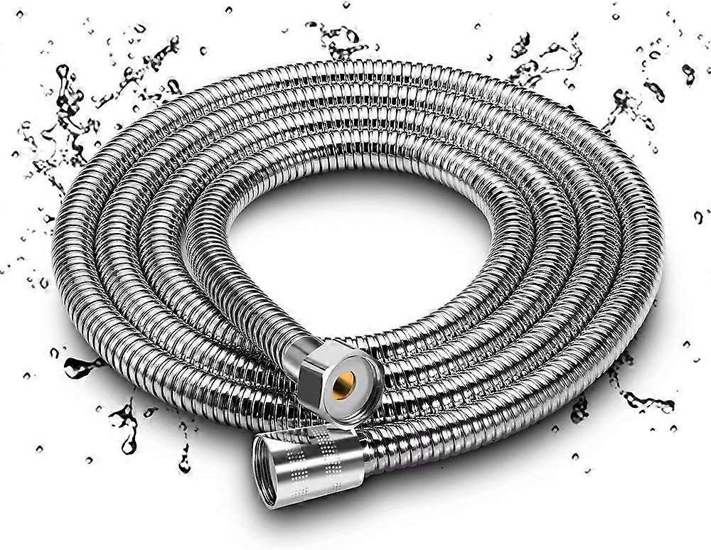 150cm Stainless Steel Look Shower Hose, Durable Bathroom Shower Pipe - Image 1