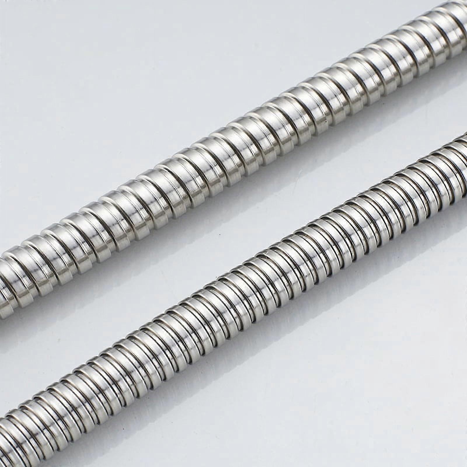 Stainless Steel Replacement Shower Hose, Double Buckle 200cm Shower Tube - Image 3