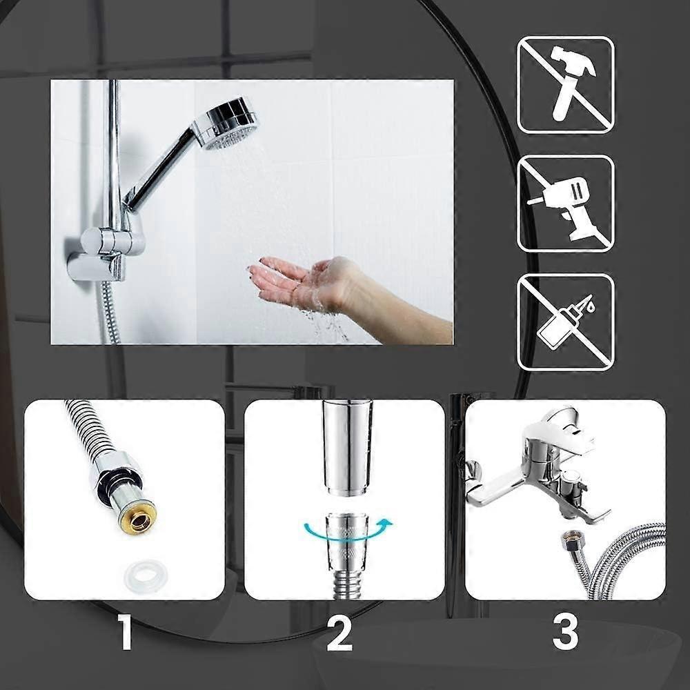 2m Universal Expandable Shower Hose, Stainless Steel Anti-Elastic Shower Pipe - Image 5