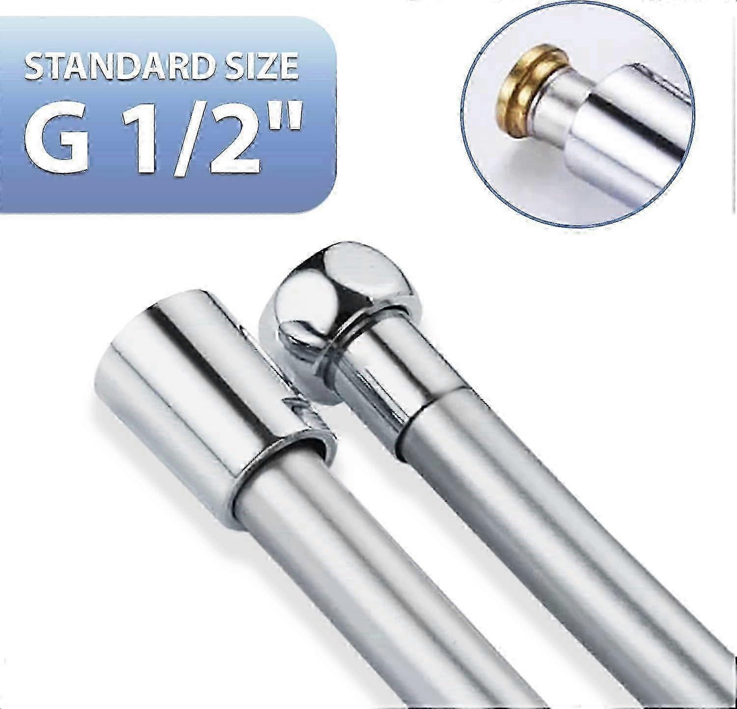 Universal 2m PVC Shower Hose, 200cm Flexible Bathroom Shower Pipe - Image 3