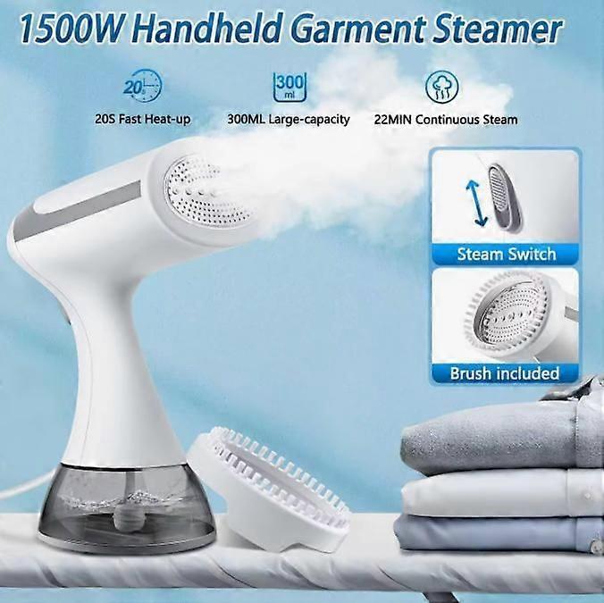 1500W Handheld Garment Steamer 300ml Detachable Tank Portable Clothes Steamer - Image 2