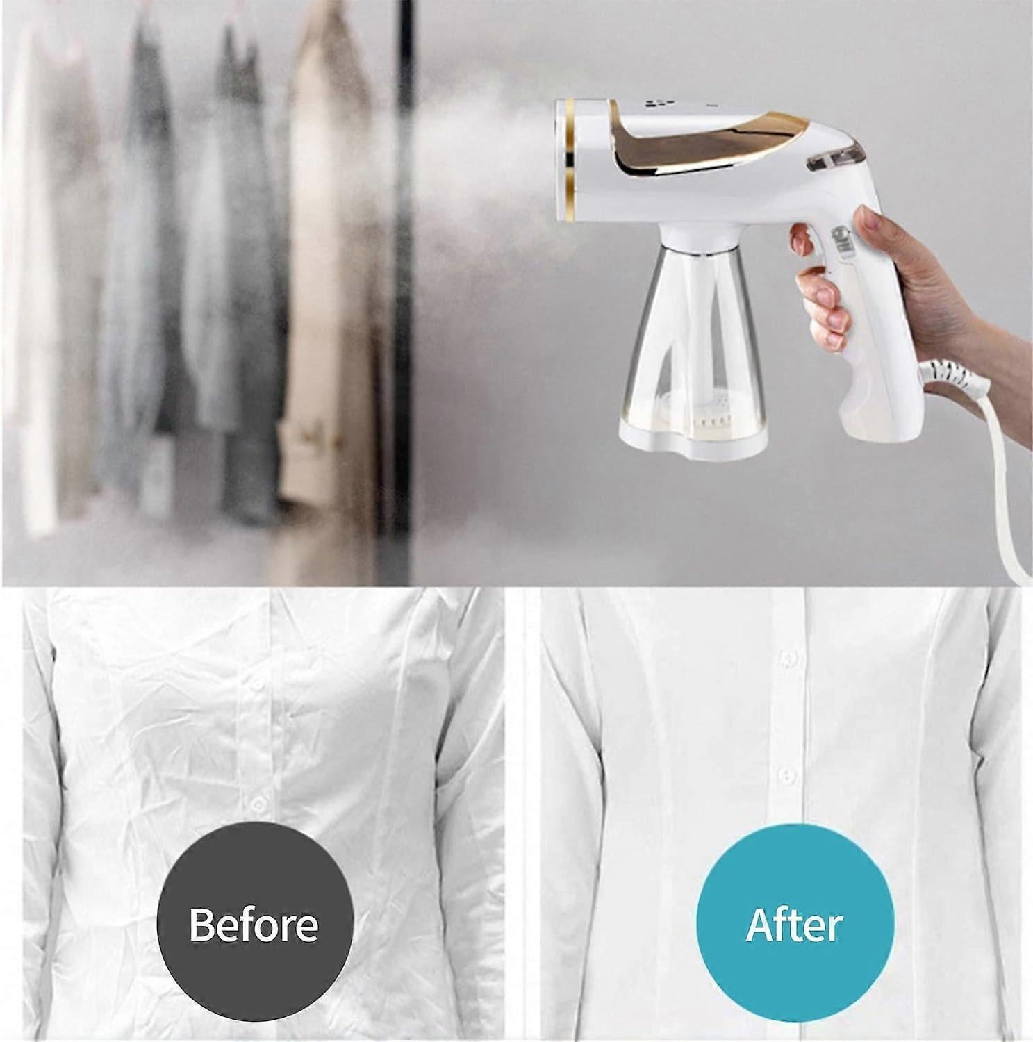 Foldable Handheld Garment Steamer 250ml Tank Portable Clothes Steamer for Travel - Image 4