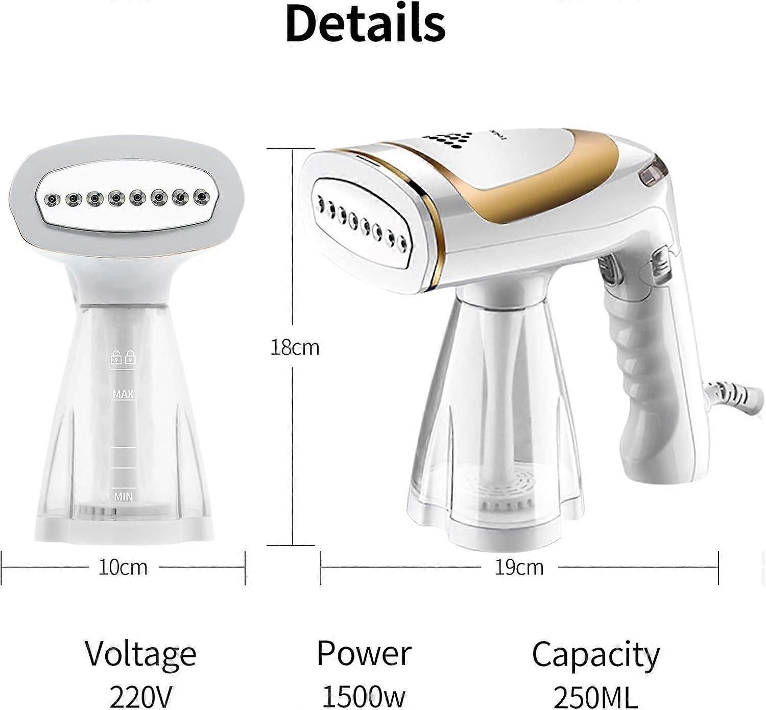 Foldable Handheld Garment Steamer 250ml Tank Portable Clothes Steamer for Travel - Image 5