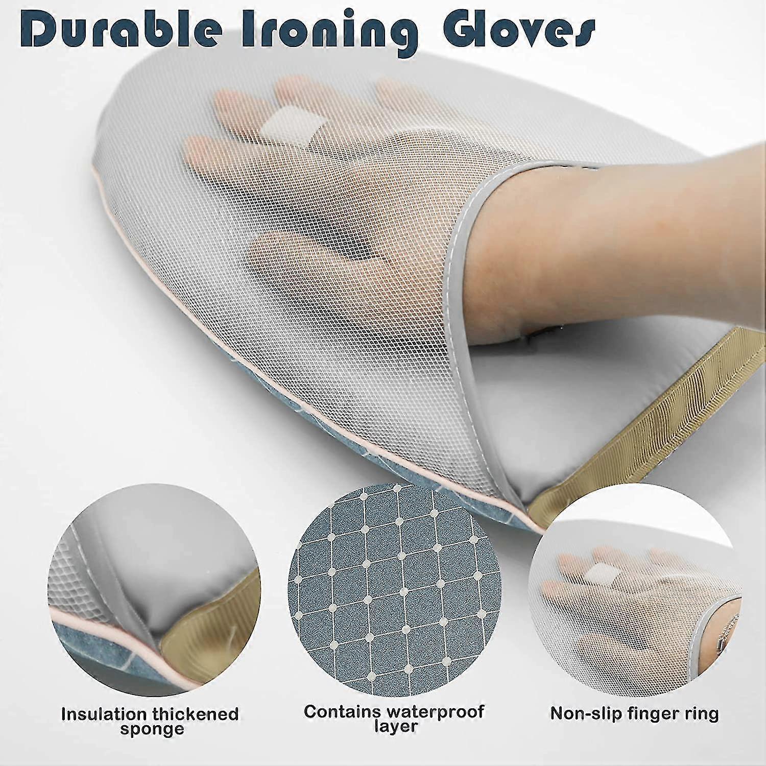 Handheld Ironing Glove Heat Resistant Steamer Mitt with Finger Loop for Ironing - Image 3