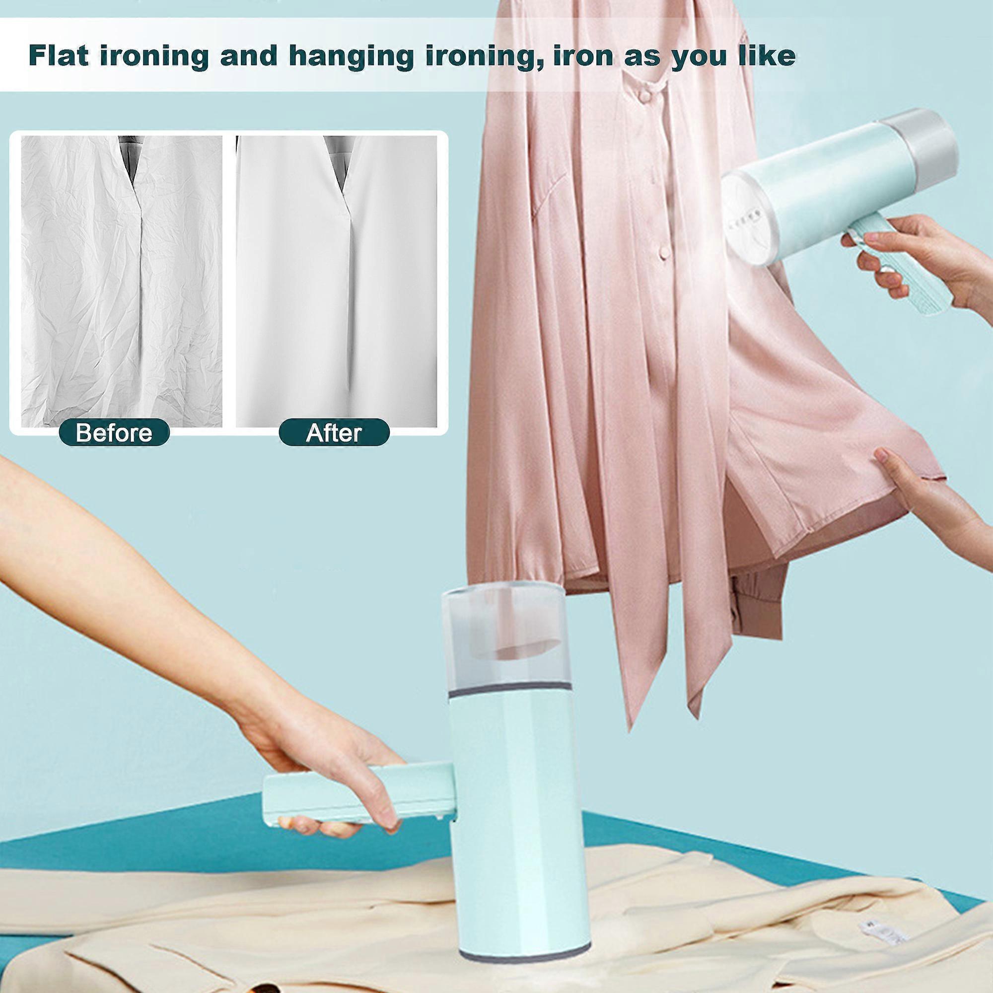 800W Foldable Handheld Travel Clothes Steamer 4.7oz Tank Quick Steam Green - Image 2