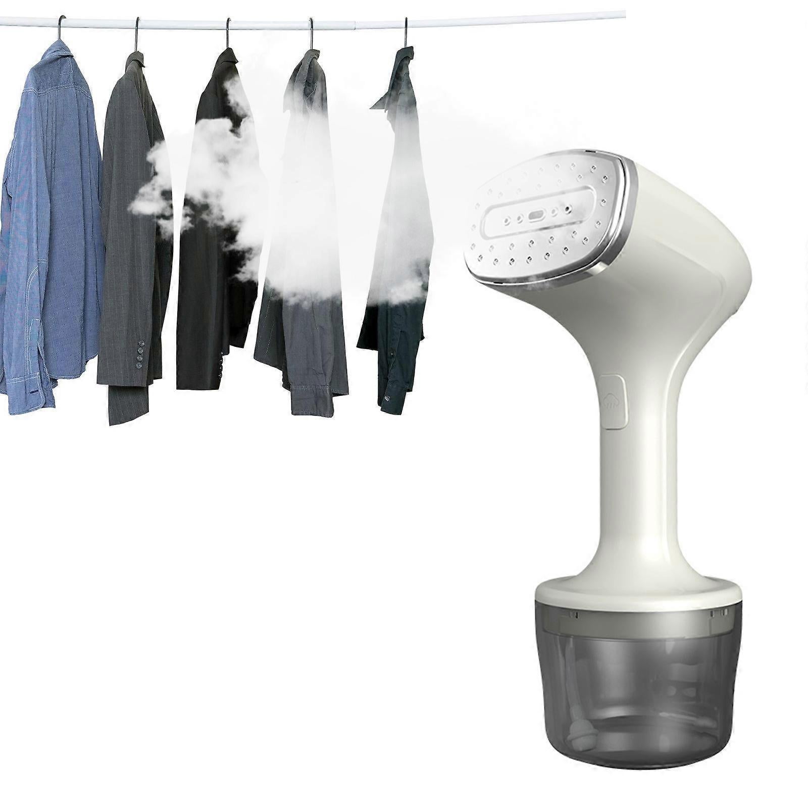 Stainless Steel Handheld Fabric Steamer Portable Travel Clothes Steamer White - Image 2
