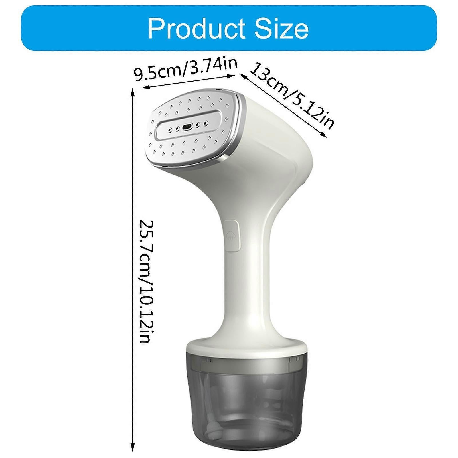 Stainless Steel Handheld Fabric Steamer Portable Travel Clothes Steamer White - Image 3