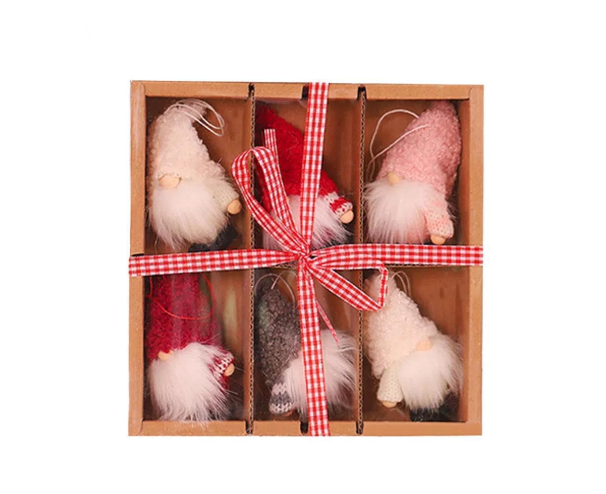 1 Set Christmas Decorations Doll Shopping Mall Window Decoration Gift Box Decor-A - Image 1