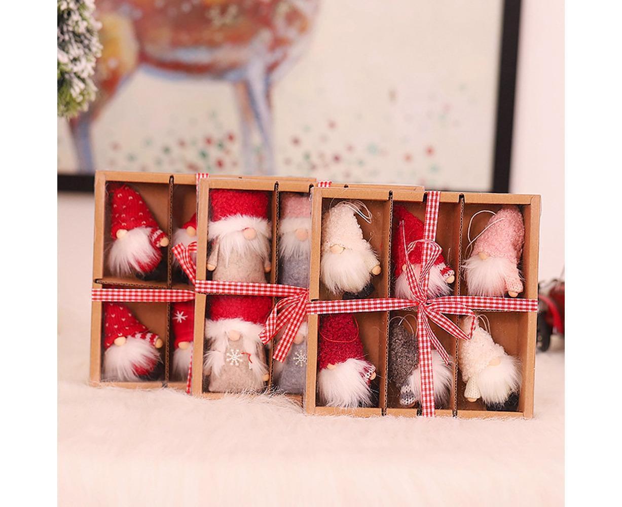 1 Set Christmas Decorations Doll Shopping Mall Window Decoration Gift Box Decor-A - Image 5