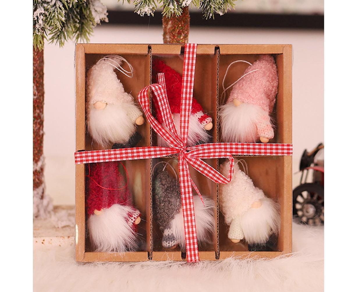 1 Set Christmas Decorations Doll Shopping Mall Window Decoration Gift Box Decor-A - Image 6