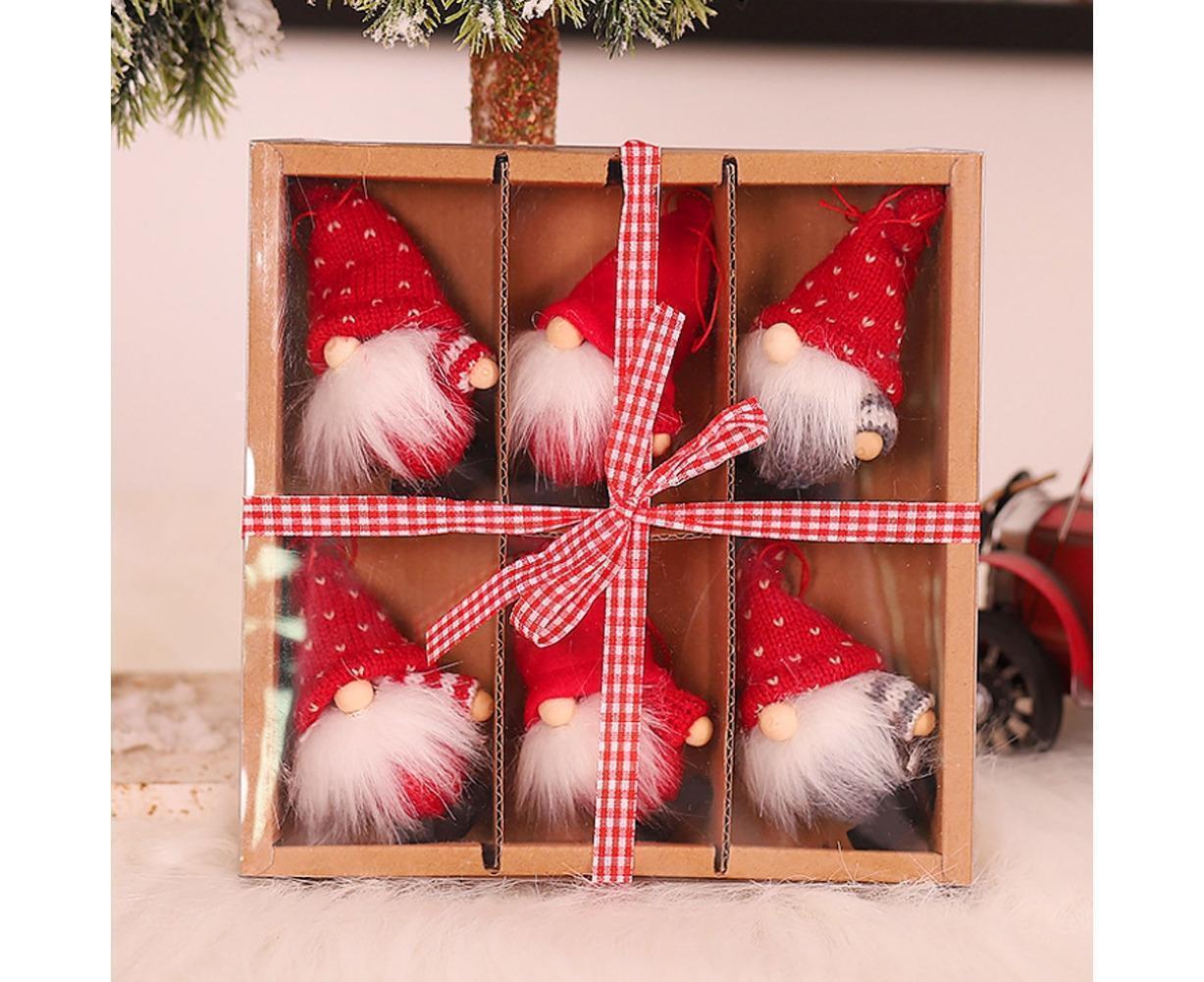 1 Set Christmas Decorations Doll Shopping Mall Window Decoration Gift Box Decor-A - Image 7