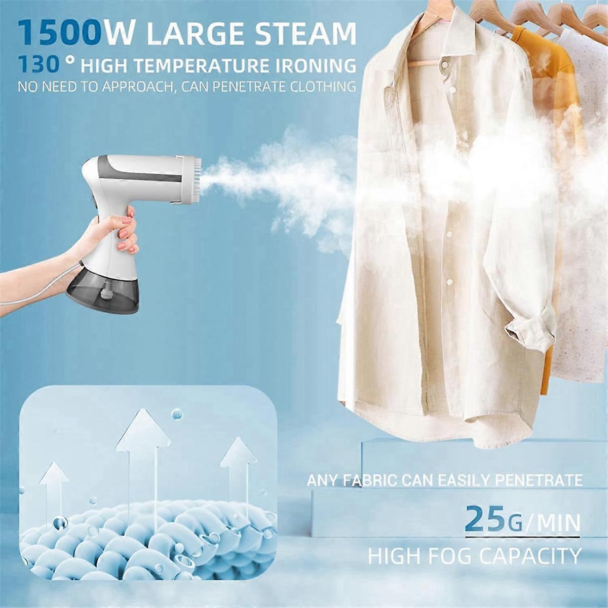 1500W Handheld Garment Steamer with 300ML Tank Portable Steamer for Clothes - Image 4