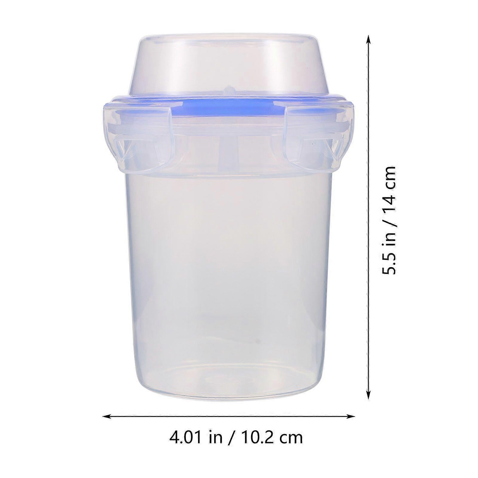2pcs Double Layer Overnight Oats Containers Breakfast Salad Cups Leakproof - Image 2