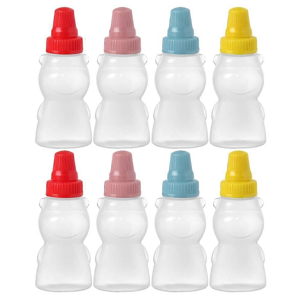 8pcs Plastic Condiment Bottles for Ketchup Honey Salad Dressing Sauce Jars - Image 1