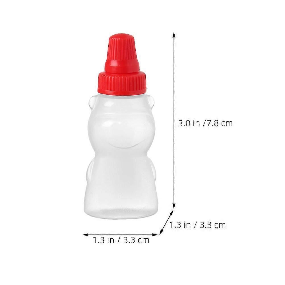 8pcs Plastic Condiment Bottles for Ketchup Honey Salad Dressing Sauce Jars - Image 2