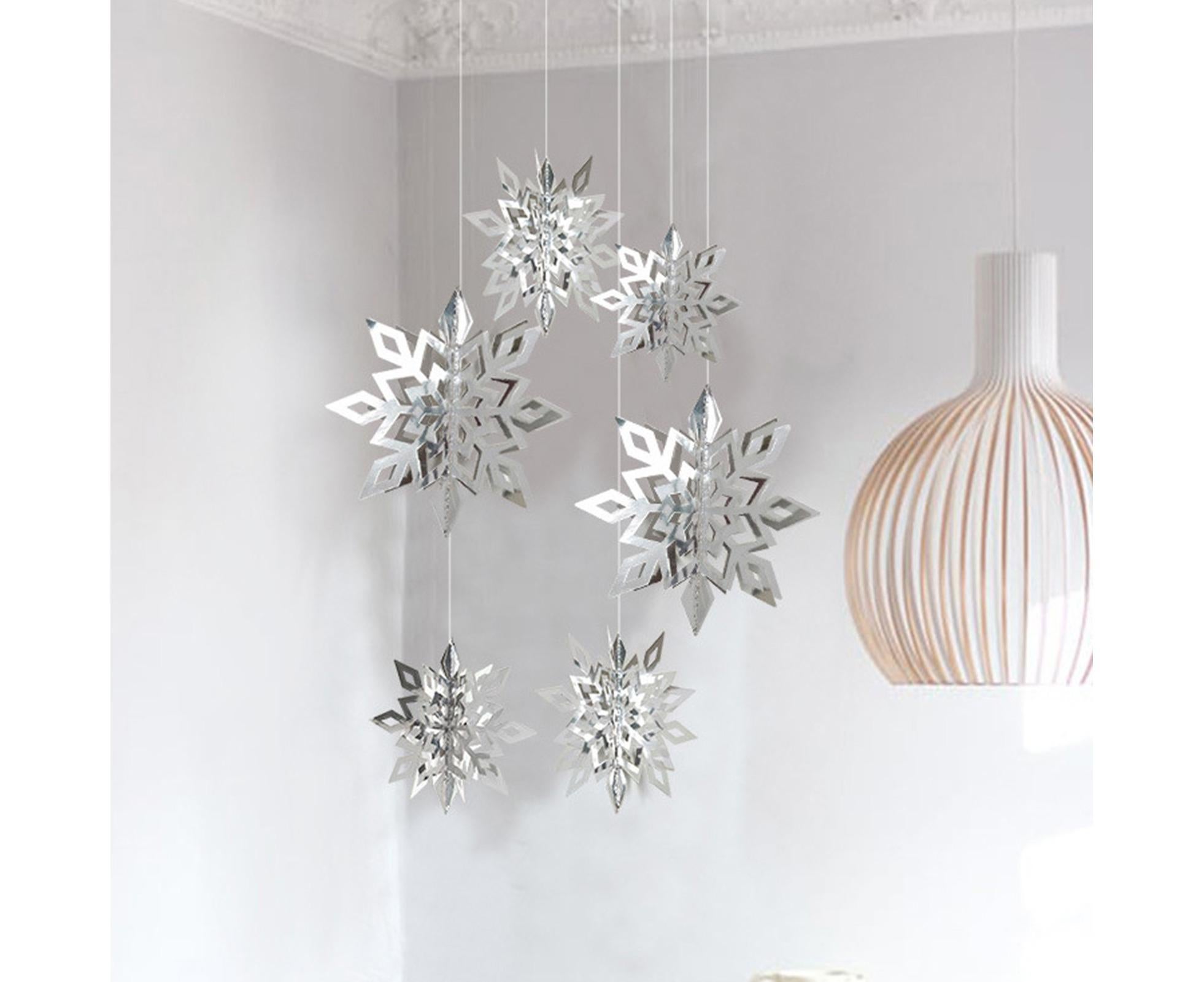 Snowflake Hanging Decor-Silver - Image 3