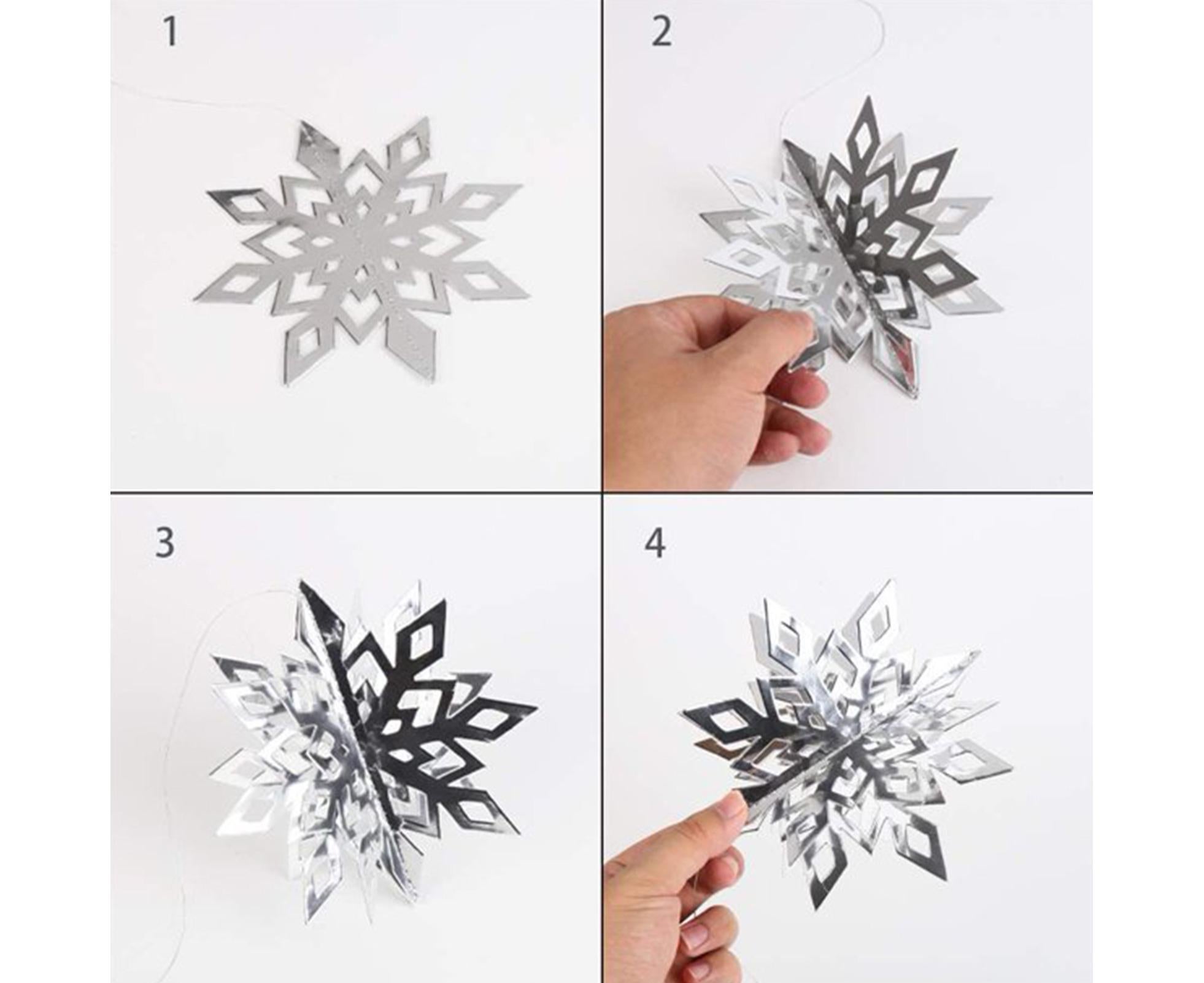 Snowflake Hanging Decor-Silver - Image 5