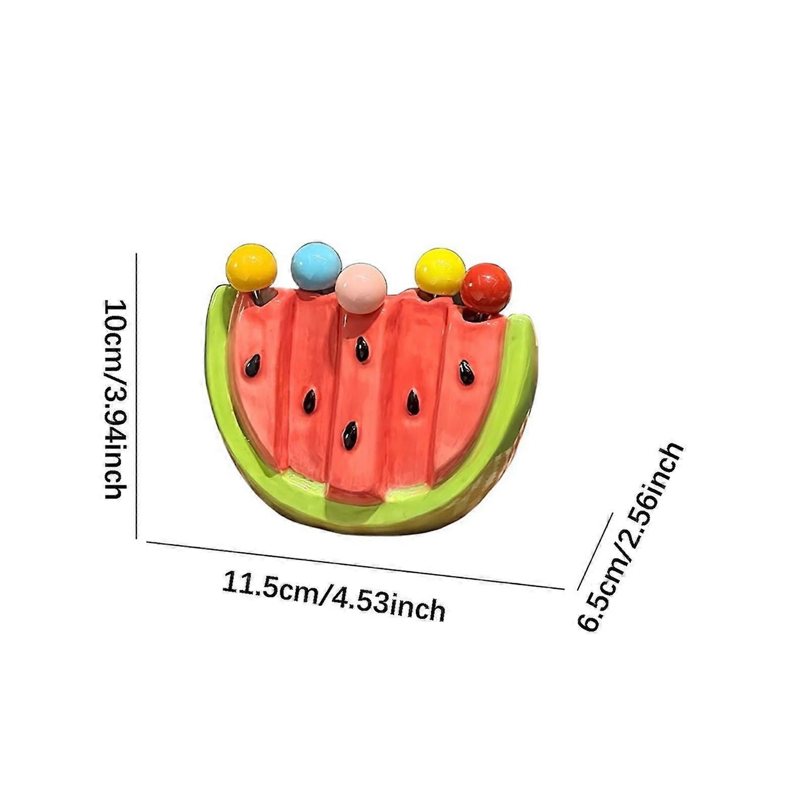 5pcs Fruit Forks with Ceramic Storage Jar Dessert Forks for Salad Picnic Party - Image 3