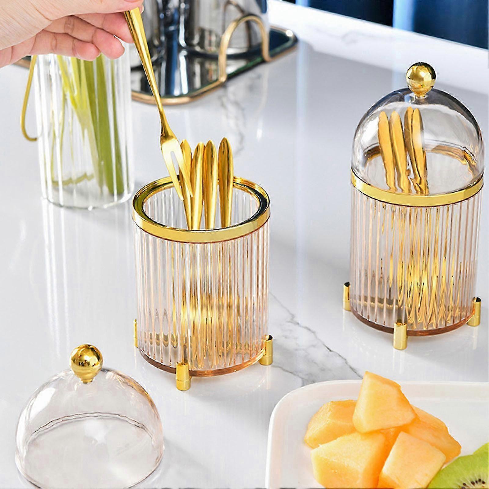 10pcs Stainless Steel Mini Forks Set with Storage Jar for Dessert & Salad - Image 3