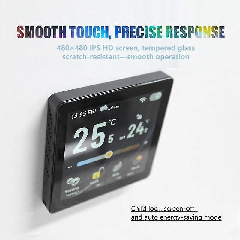 Smart Thermostat with 4-Inch LCD Screen Temperature Control for Home Heating System - Image 3