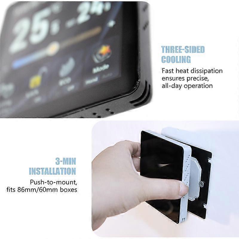 Smart Thermostat with 4-Inch LCD Screen Temperature Control for Home Heating System - Image 4